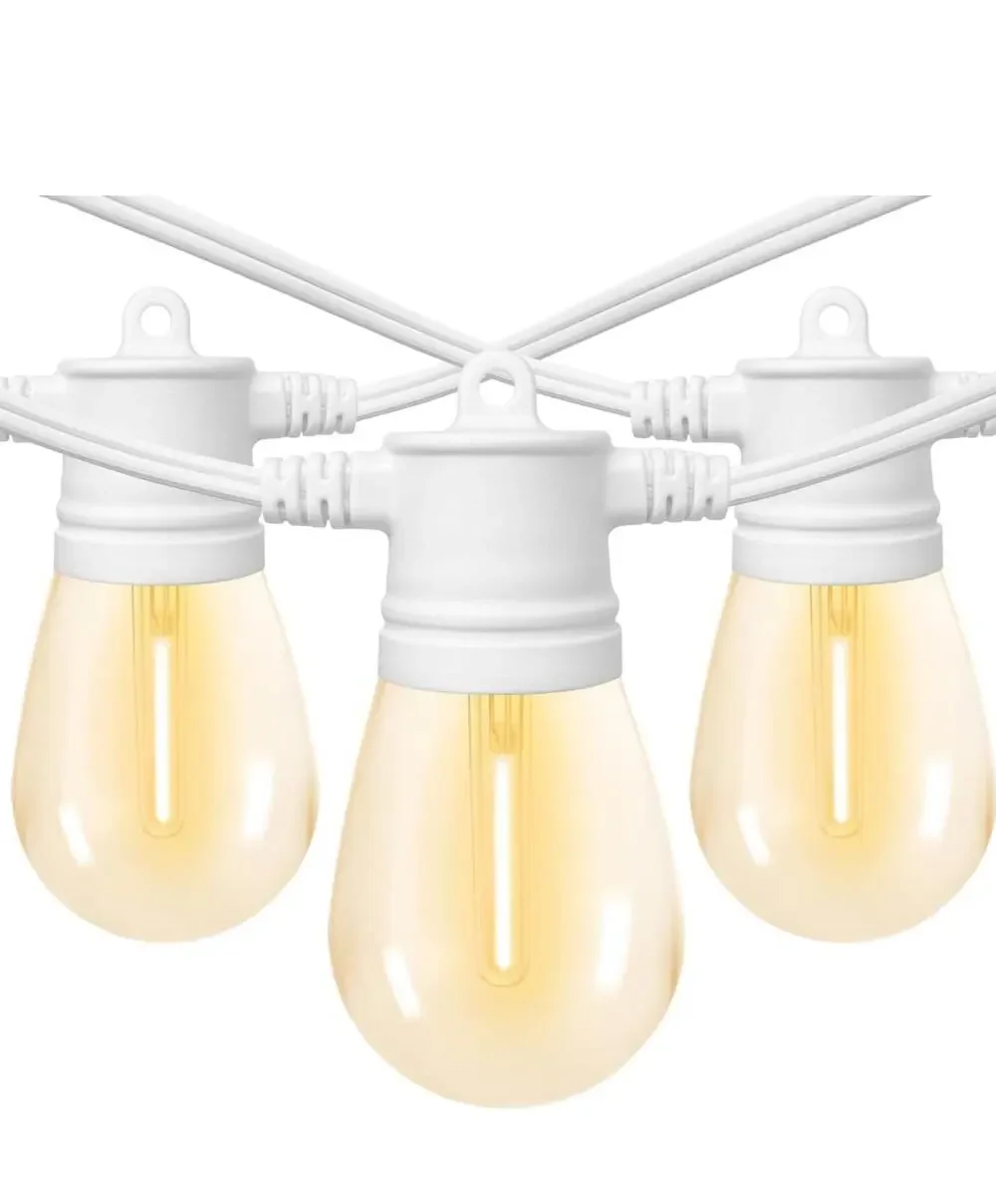 Sunthin Outdoor Patio Garden White String LED Shatterproof Lights
